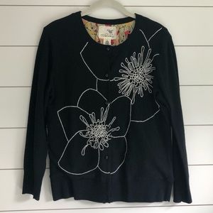 Anthropologie Embroidered Sweater